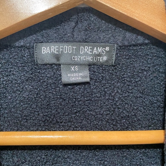 Barefoot Dreams CozyChic lite black open front cardigan - Picture 4 of 7